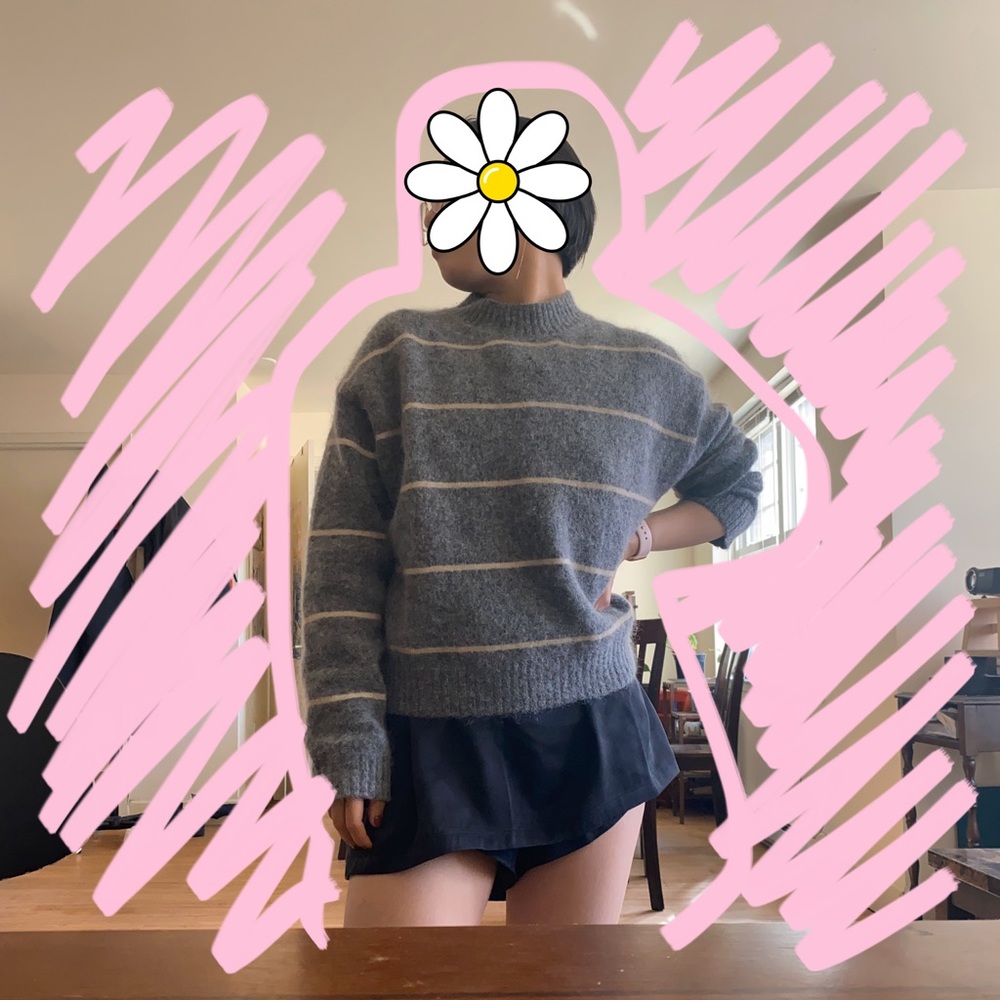 Acne Studios sweater Grey Oversized Fuzzy